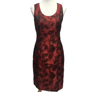 Banana Republic Red/Black Sheath Dress Misses size 6